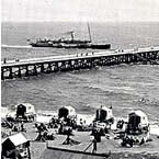 Paddle Steamer at Southwold Pier early 1900s