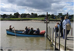 Dani Church in the clinker-built Suffolk Punt commissioned by her grandfather 