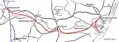 Map of the Southwold Railway