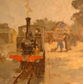 Southwold Station, an oil painting by William Benner