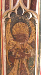 Defaced angel on St Edmund's Rood Screen