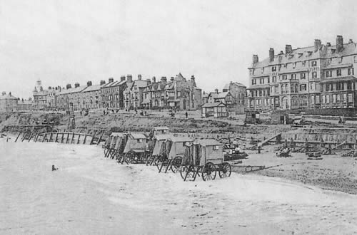 Bathing machines on Southwold Beach