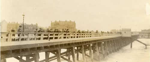 View from the end of the pier in 1907