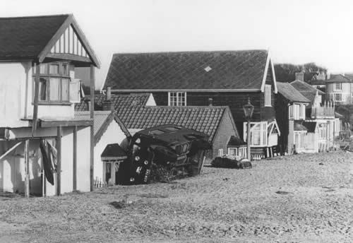 Southwold's Red Cross Ambulance had been turned over onto its side in Ferry Road