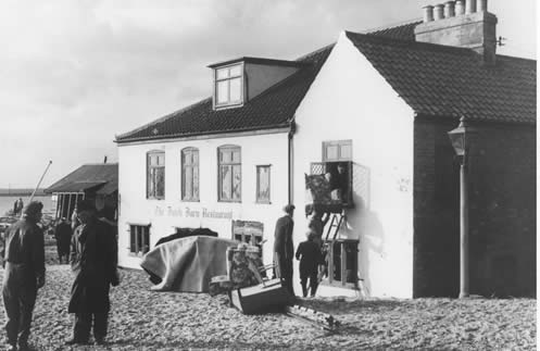 Shingle completely covered Ferry Road and built up against the Restaurant then known as the Dutch Barn - now Casa Mia.