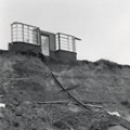 The last days of a house on the cliff at Easton Bavents before it succumbed to the sea in about 1967. Click the picture for a larger view