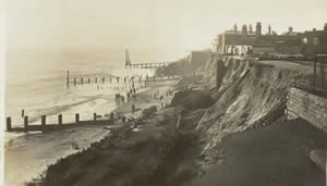 Southwold's sea defences were breached 1n 1906. Click to enlarge.