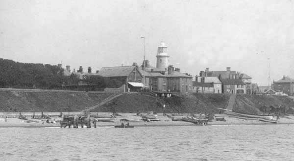 The Lighthouse from the sea, opposite Centre Cliff in 1892