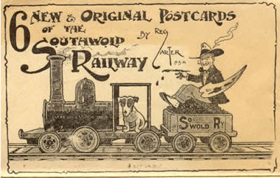 The envelope containing the first six railway postcards in 1910