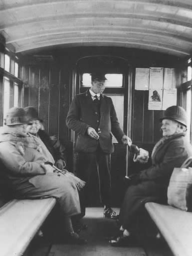 Inspecting tickets in 1928