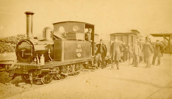 Representatives of the Japanese Railway Compant visit Southwold Station in 1887