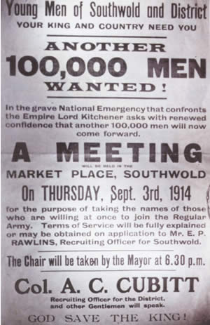 Poster encouraging  young men to enlist in the Regular Army - 1914